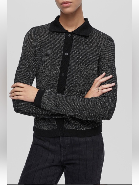 Re/Done Jackets & Blazers - Re/Done Black & Charcoal Knit Button-Up cardigan  NWT